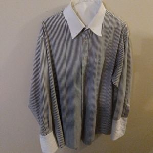 Stacy Adams button down, French cuffs dress shirt sz 17/ 32-33
